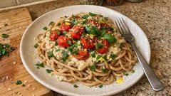 Vegane Pasta mit Blumenkohl-Cashew-Sauce – cremig ohne Sahne, schnell gemacht
