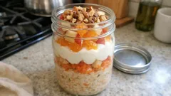 Overnight Oats mit Mandarine: Frühstück im Glas, das morgens schon fertig ist