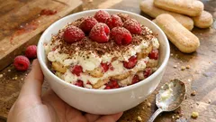 Quark-Himbeer-Creme im Tiramisu-Stil – schnelles Schichtdessert ohne Backen