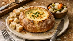 Käsefondue im Brotlaib: so wird es cremig und bleibt schön warm