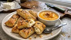 Knusprige Feta-Sticks im Blätterteig – in 10 Minuten goldbraun aus dem Ofen