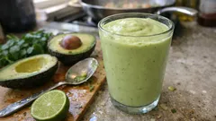 Cremiger Avocado-Smoothie mit Kefir, Limette und Wasabi – schnell gemixt